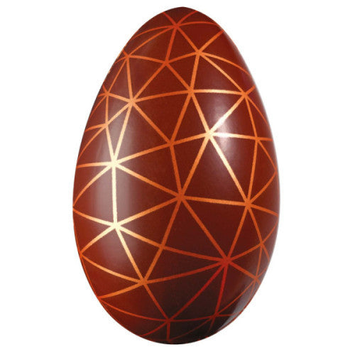 Oeuf Graphique chocolat au lait garni - 13cm