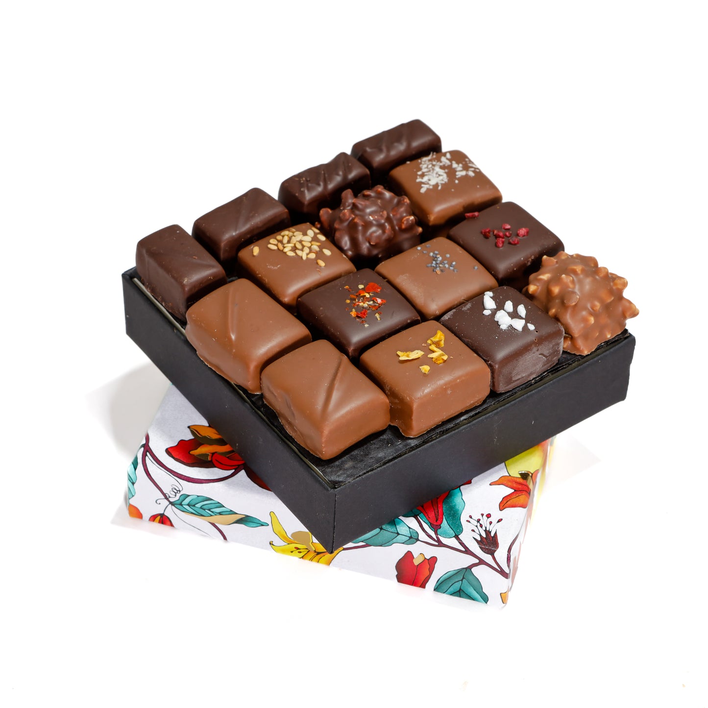 Ecrin bonbons de chocolats noirs 145g
