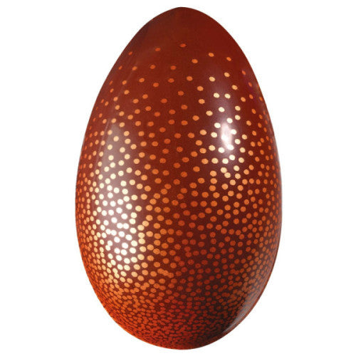 Oeuf Graphique chocolat blanc garni - 13cm (Tarif écoles)